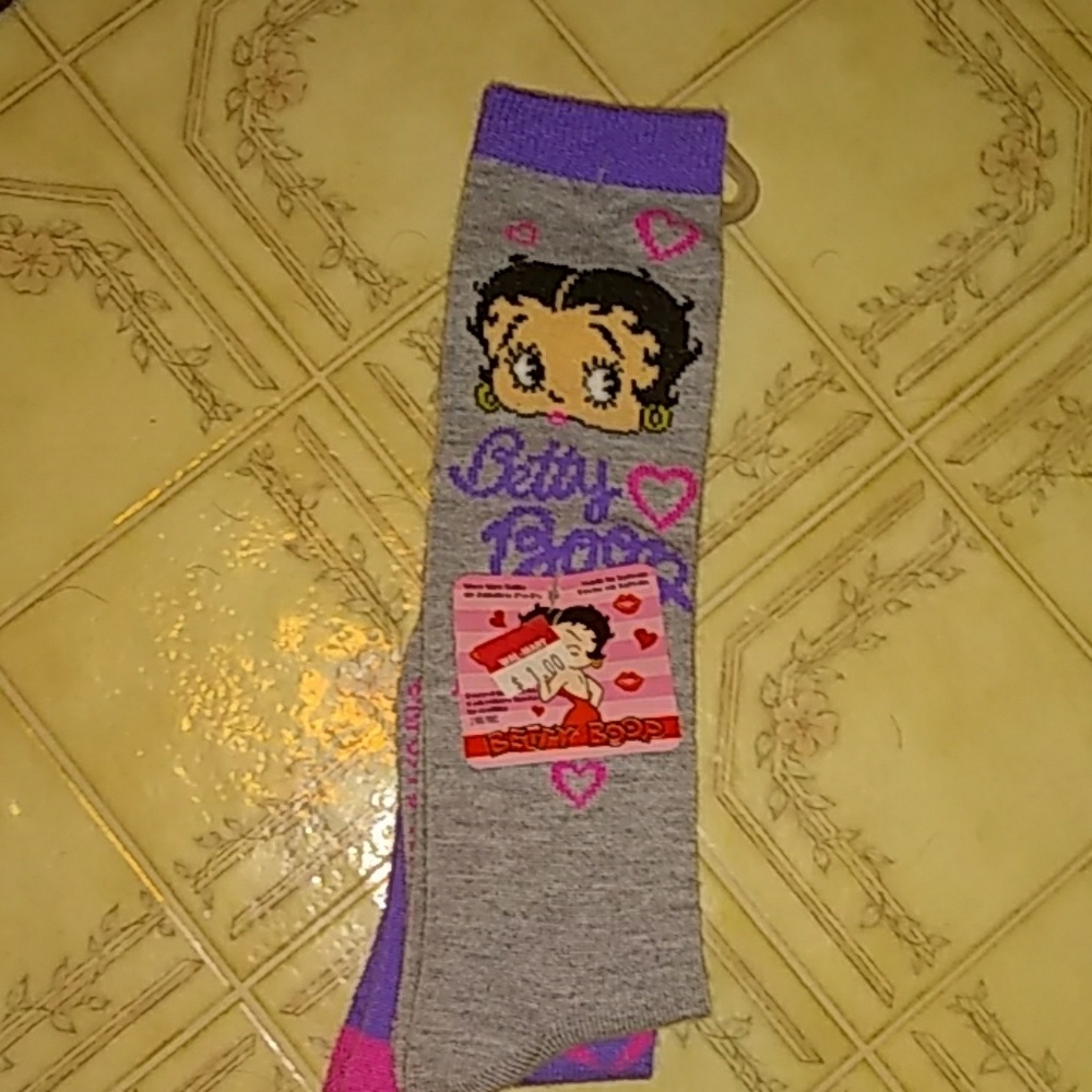 NWT Betty Boop knee high socks